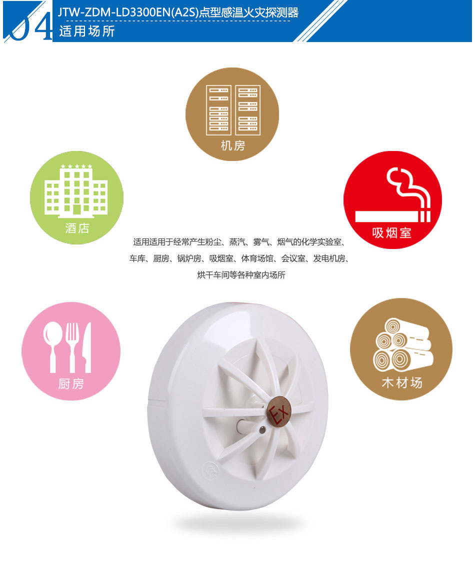 JTW-ZDM-LD3300EN防爆型感溫火災(zāi)探測(cè)器產(chǎn)品應(yīng)用場(chǎng)所