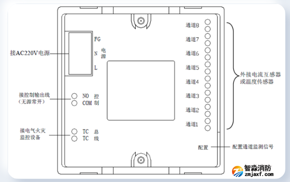 LDT9008EN組合式電氣火災監控探測器接線圖